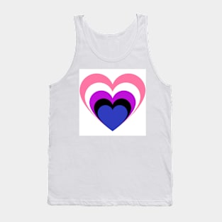 Genderfluid heart in heart Tank Top